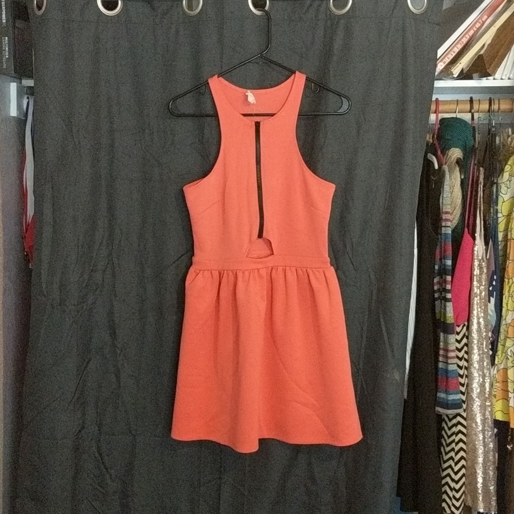 Salmon party dress